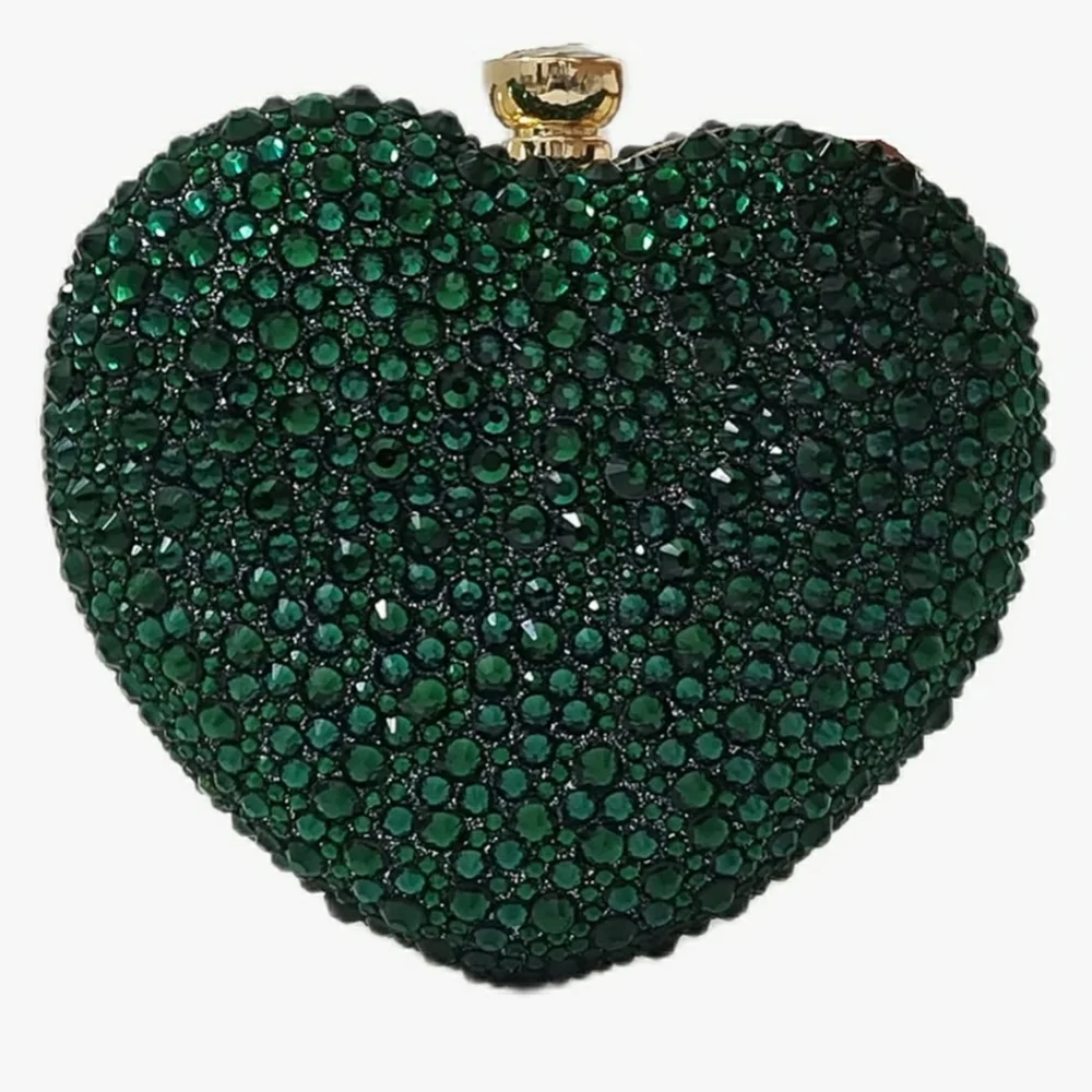 NEW Sparkling Bling Swarovski Crystal Rhinestone Valentine Heart Purse +… - Picture 10 of 16